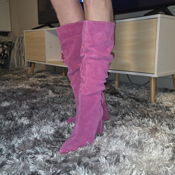 Lanca Perfume Suede Leather Knee High Heeled Boots MADE IN BRAZIL - Picture 8 of 8